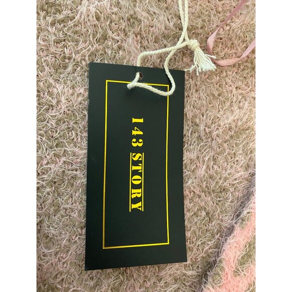 NWT 143 Story by Line up Pink & Cream Leopard Print Open-Front Cardigan Small - Picture 5 of 10